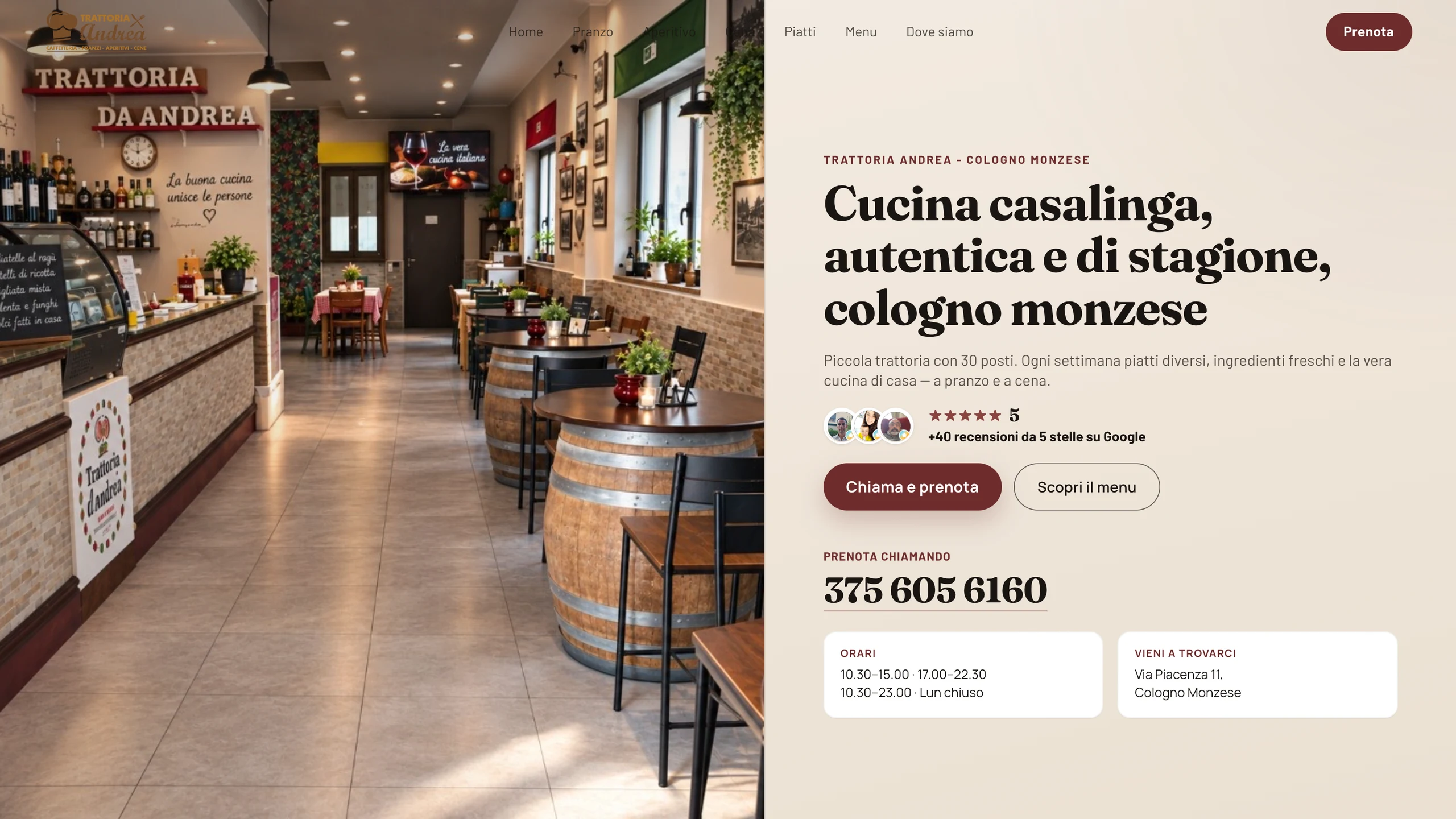 Showroom Trattoria Andrea